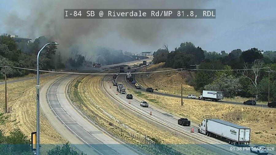 Wildfire breaks out in Riverdale, I-84 partially closed